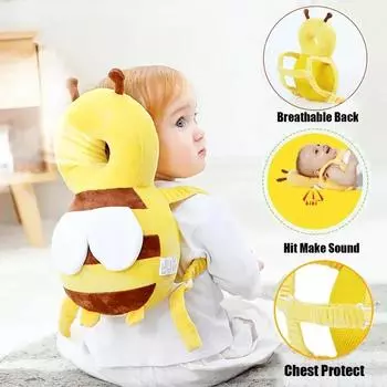 Защитная подушка для головы и спины для малышей Learn Walk Headwear Prevent Injury Safety Pad Prevention Fall Cartoon Bee Kids Pillows