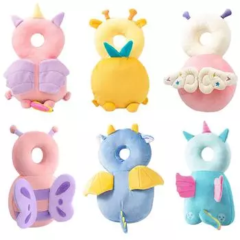Защитная подушка для головы ребенка для малышей, защитная подушка с изображением ангела, пчелы, мультяшная подушка для защиты головы и спины, предотвращающая травмы, защитные подушки для малышей D