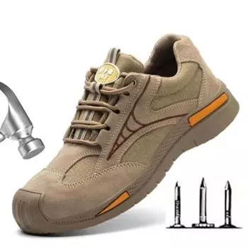 Защитная рабочая обувь мужская, противоударная, противоскользящая, с мягкой подошвой, для сварщиков, изоляционная, рабочая обувь H561 36 верблюд