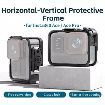 Защитная рамка для Insta360 Ace Pro ABS Border Горизонтальная и вертикальная защитная рамка для съемки для экшн-камеры Insta 360 Ace