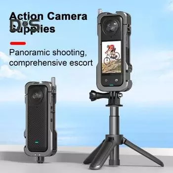 Защитная рамка для видеокамеры, ударопрочная, простая в установке, металлическая защитная рамка, аксессуары для камеры Insta360 X4 чёрный