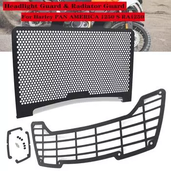 Защитная решетка для фар мотоцикла, защитная решетка, совместимая с Harley PAN AMERICA 1250 S RA1250 S ADV 20-24 чёрный