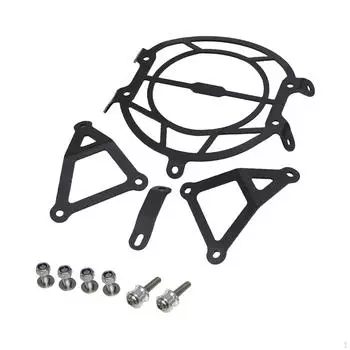 Защитная решетка для фары мотоцикла, черная, винтажное украшение премиум-класса