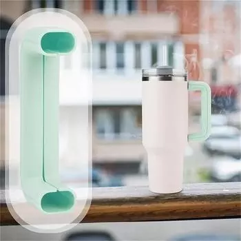 Защитная ручка для чашки 40 унций, противоскользящая защитная ручка для бутылки с водой, силиконовый чехол, аксессуары для чашки хаки