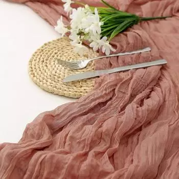 Защитная скатерть-бегун для стола, экологически чистая, грязеотталкивающая, водонепроницаемая, удлиненная крышка для обеденного стола ручной работы, украшение для вечеринки