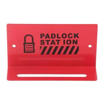 Защитная стойка управления с замком из легированной стали, настенная, красного цвета, для 5?8 замков