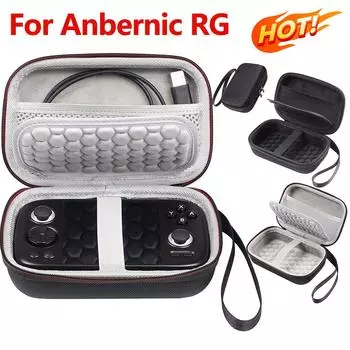 Защитная сумка для хранения из ЭВА для портативного дорожный кейса Anbernic RG с защитой от царапин, сумка-молния с защитой от падения, портативная игровая консоль Cube серый