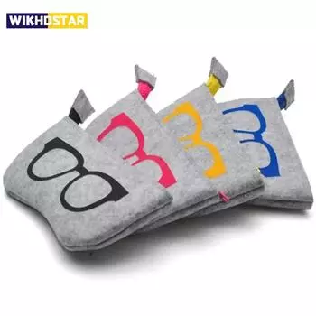 Защитная сумка для хранения очков, переносной футляр для солнцезащитных очков, чехол на молнии, войлочная коробка красный