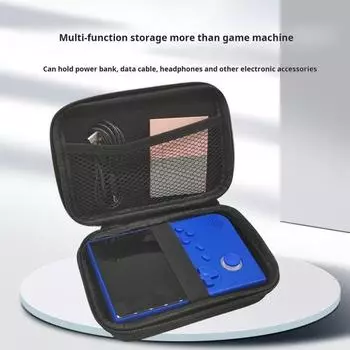 Защитная сумка для игровой консоли с ручкой, застежкой-молнией, ударопрочный, прочный, с мягкой подкладкой, чехол для переноски ANBERNIC RG40XXV чёрный
