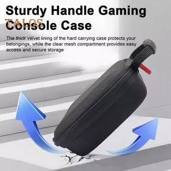 Защитная сумка для игровой консоли с ручкой, застежкой-молнией, ударопрочный, прочный, с мягкой подкладкой, чехол для переноски ANBERNIC RG40XXV чёрный