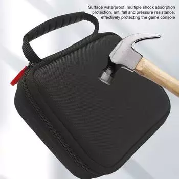 Защитная сумка для игровой консоли Yousheng с ручкой, застежкой-молнией, ударопрочный, прочный, с мягкой подкладкой, чехол для переноски ANBERNIC RG40XXV чёрный