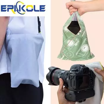 Защитная сумка для камеры Canon Nikon Sony DSLR, сумка для хранения объектива, самоклеящаяся волшебная салфетка для аксессуаров DJI MINI AIR 35CM-13.78inch разноцветный