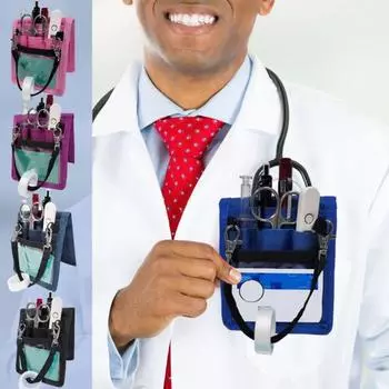 Защитная сумка для медсестры, сумка для инструментов парикмахера, многокарманный органайзер для врачей, медсестер и студентов королевский синий