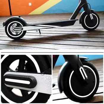 Защитная светоотражающая наклейка на ступицу колеса скутера для M365 Pro 1s (белый) Хайсс