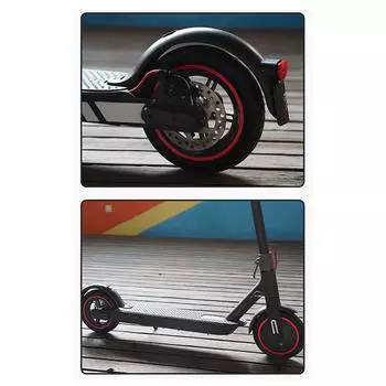 Защитная светоотражающая наклейка на ступицы колес для скутера M365 Pro 1s (красный)