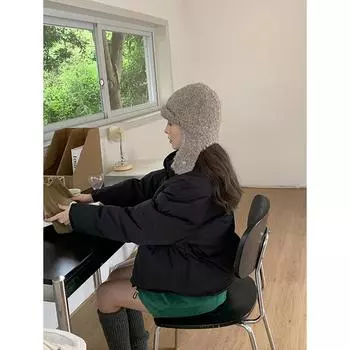 Защитная вязаная шапка Lei Feng, универсальная термозащитная летная шапка, утепленная лыжная шапка для активного отдыха, маленькая шерстяная шапка average size