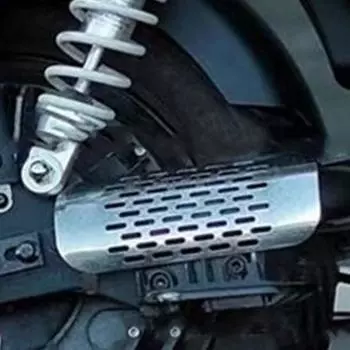 Защитная защита глушителя Аксессуары для мотоциклов Из нержавеющей стали Глушитель Труба Теплозащитный экран Высокопроизводительная металлическая конструкция с теплом серебряный