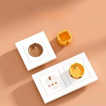 Защитная защита от пыли Защитная крышка Медведь Электрическая розетка Крышка Розетка Защитная крышка Детская чёрный