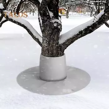 Защитное покрытие для корней деревьев, морозостойкое покрытие для растений с затягивающимся шнурком, зимнее защитное покрытие для корней деревьев от заморозков с грунтовыми гвоздями для сада и фруктового сада A серый