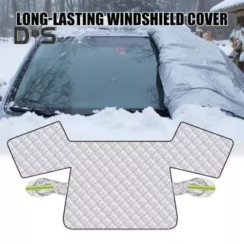 Защитное покрытие для лобового стекла от льда и снега, прочное защитное покрытие от замерзания, устойчивое к разрывам, двустороннее, всепогодное, для защиты лобового стекла для автомобилей и внедорожников серебряный