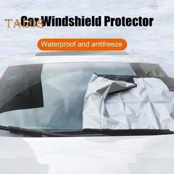 Защитное покрытие для лобового стекла от льда и снега, прочное защитное покрытие от замерзания, устойчивое к разрывам, двустороннее, всепогодное, для защиты лобового стекла для автомобилей и внедорожников серебряный