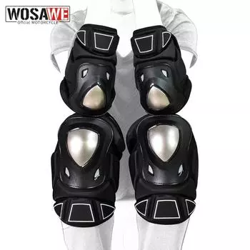 Защитное снаряжение для мотоцикла, наколенники WOSAWE, комплекты локтевых бандажей