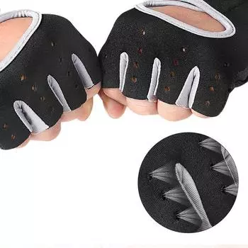 Защитное снаряжение Спортивные аксессуары Спортивные варежки Перчатки для велоспорта Перчатки с полупальцами Перчатки для фитнеса S