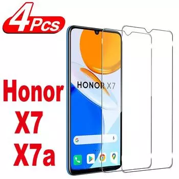 Защитное стекло для экрана Honor X7 X7a, 4 шт., пленка из закаленного стекла Huawei P Smart 2019 чистый