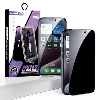 Защитное стекло для экрана Privacy Anti Spy Private из закаленного стекла для iPhone 15 Pro Max 14 Plus 13 12 11 X Xs Xr Protection Простая установка Аксессуары для телефонов For iPhone 15 чёрный