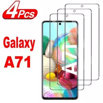 Защитное стекло для экрана Samsung Galaxy A71, 4 шт., пленка из закаленного стекла 2 pieces