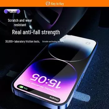 Защитное стекло для iPhone 15 с защитой от пыли