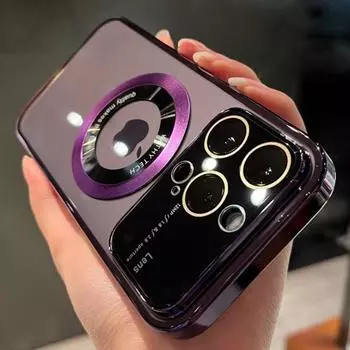 Защитное стекло для линз Magsafe, магнитный чехол для IPhone 13 12 14 Pro Max Plus, тонкий прозрачный чехол для беспроводного зарядного устройства For iPhone 14 чистый