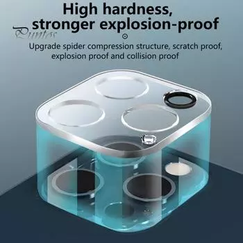 Защитное стекло для объектива камеры из закаленного стекла с защитой от царапин, практичное противоударное покрытие для объектива камеры для iPhone 13mini/13/13 Pro/13 Pro Max for iPhone 11
