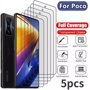 Защитное стекло для Poco X3 Pro X3 NFC M5S M5, защитная пленка для экрана для Xiaomi Poco F3 F4 GT F2 Pro M3 M4 X4 Pro 5G Glass Xiaomi Mi 9 SE чистый