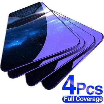 Защитное стекло для Redmi 9A 9C Note 9 10 Pro Max 11 4G 9T 10T 11T 5G, закаленное стекло для Xiaomi Poco X3 X4 NFC M4 Pro 5G M3 F3, 4 шт.