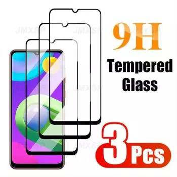 Защитное стекло для Samsung Galaxy M02 M12 M22 M32 M42 M52, закаленное стекло для Samsung A02 A12 A22 A32 A42 A52 A72, 3 шт. Huawei P Smart 2019 чистый
