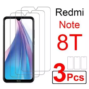 Защитное стекло для Xiaomi Redmi Note 8T, 3 шт., Защитная пленка для экрана Note 8 T, пленка из закаленного стекла Redmi Note 8T чистый