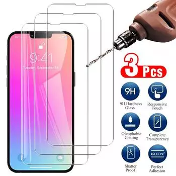 Защитное стекло HD для IPhone 13 Pro Max 10D, закаленное стекло для iphone13 13pro max 13 mini, защитная пленка для экрана, 3 шт. For iphone 13 3pcs чистый