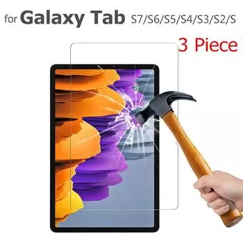 Защитное стекло из трех частей для Samsung Galaxy Tab S7 2020 t870 t875 Защитная пленка для экрана для Samsung Galaxy Tab S7 Plus T970 975 S5E T720 S4 S3 S2 For TAB S3 8.0 T719