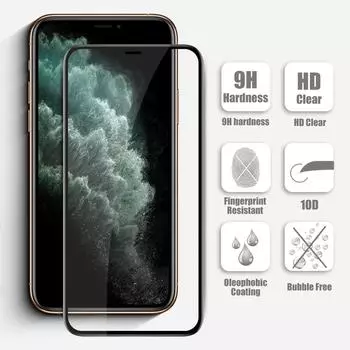 Защитное стекло с полным клеем для iPhone 13 Pro Max, закаленное стекло 12 mini 11 X XS XR 7 8 Plus 6 6s, защитная пленка для экрана For iPhone 11