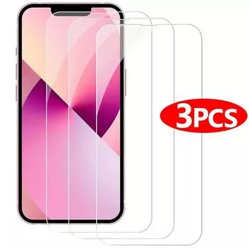 Защитное стекло с полным покрытием, 3 шт., для iPhone 15 14 13 Pro Max, защитное стекло для iPhone 11 12 Pro XS Max XR X, закаленное стекло