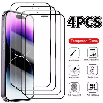 Защитное стекло с полным покрытием 60D для IPhone 15 11 X XR XS MAX 6 7 8 Plus, защитные пленки для iPhone 13 12 Mini 14 Pro Glass iphone 11 чистый