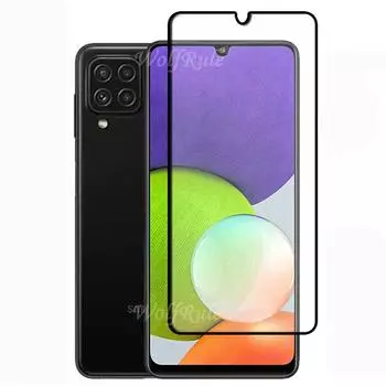 Защитное стекло с полным покрытием для Samsung Galaxy A02 A02S A12 M12 M21S M22 M32 A22 A32 A42 A52 A72 A11 A51 A71 A21S A31, Защитная пленка для экрана, закаленное стекло Samsung M32 чёрный