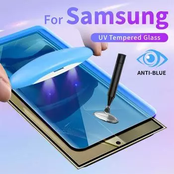 Защитное стекло с защитой от ультрафиолетового излучения и синего излучения для Samsung Galaxy S24 S23 S22 S21 S20 Ultra S10 Plus Note 20 Ultra 10 Plus Note 20