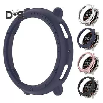 Защитное стекло с жестким корпусом, ударопрочное, легко устанавливаемое, защитное покрытие для смарт-часов Amazfit Active 2 горячий розовый