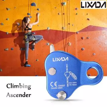 Защитное устройство для скалолазания Lixada 220 фунтов, страховочное устройство для скалолазания, веревочная ручка, снаряжение для скалолазания на открытом воздухе