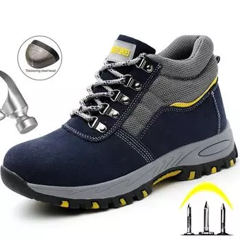 Защитные ботинки для мужчин, зимняя теплая рабочая обувь, устойчивая к проколам, рабочие ботинки со стальным носком, для мужчин и женщин, защитная обувь, защитные ботинки 36