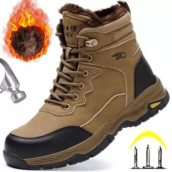 Защитные ботинки мужские 6 кВ изоляционная обувь с пластиковым носком устойчивая к проколам рабочая защитная обувь мужские водонепроницаемые рабочие ботинки мужская обувь сварщика с высоким берцем 42 хаки