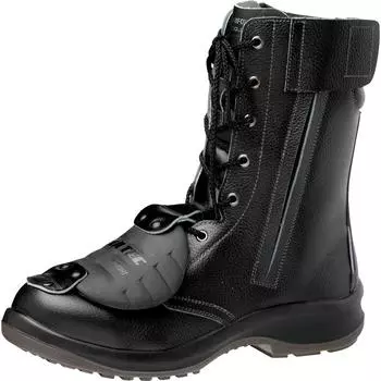 Защитные ботинки премиум-класса High Verde JIS Standard Long Shoes со шнурками и защитой подъема в комплекте. Обычная рабочая обувь. Широкий носок PRM230F. Все люверсы. Подъем Pro M2. Черный цвет. чёрный