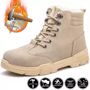 Защитные ботинки сварщика для мужчин, рабочая обувь, противоударные рабочие ботинки со стальным носком, мужские и женские, зимняя защитная обувь, неразрушаемая обувь для мужчин 43